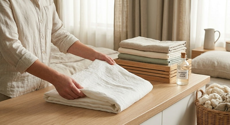 Cum ingrijesti lenjeria din materiale naturale - ghid complet pentru bumbac, in si canepa