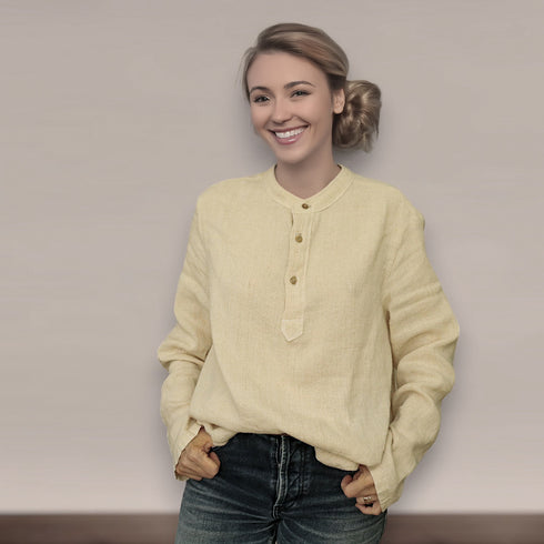 Cămașă sustenabila din canepa si bumbac. Camasa unisex din canepa.