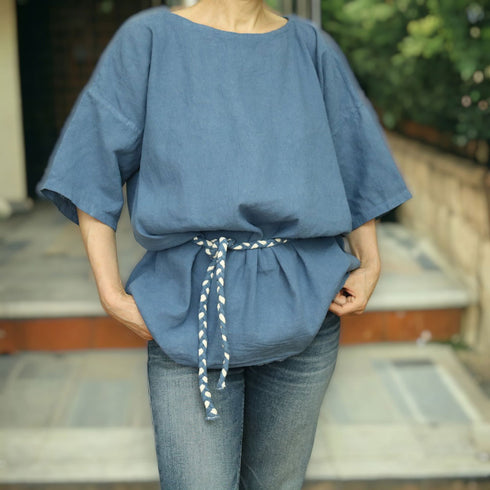 Bluza dama din canepa. Camasa dama din tesatura naturala.