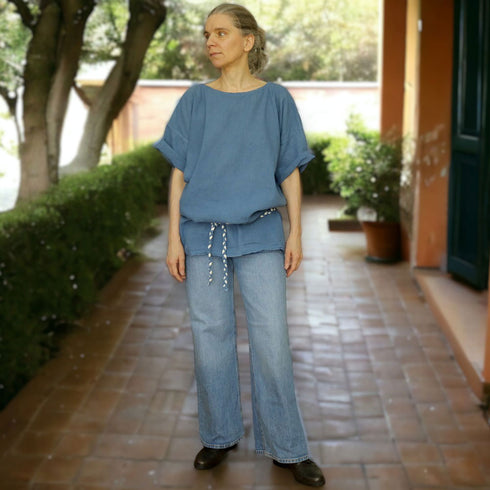 Bluza dama din canepa. Camasa dama din tesatura naturala.