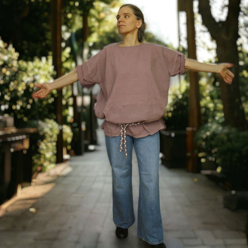 Bluza dama din canepa. Camasa dama din tesatura naturala.