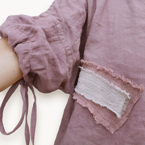 Bluză din canepa pentru doamne/ Cămașă lejera cu sireturi