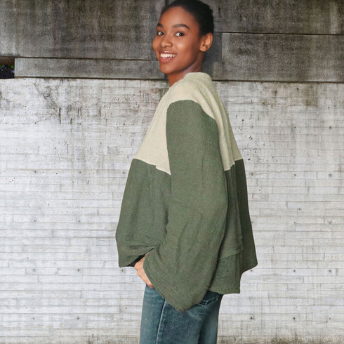 Bluza dama, lejera si eleganta din canepa si bumbac fiert