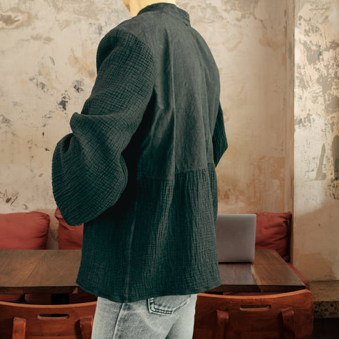 Cămașă din Muselină și Pânză Topită – Confort Premium - Foxenia