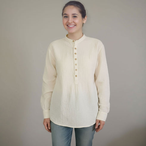 Cămașă din Muselină de Bumbac Premium - Eleganță Naturală și Confort