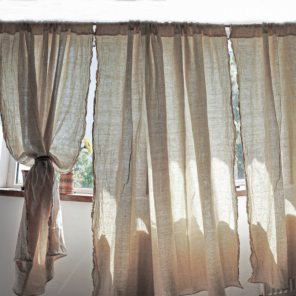 Draperii rustice din țesatură de cânepa