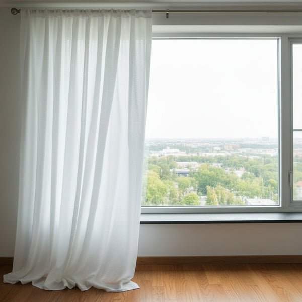 Draperii semi-transparente din bumbac. Un văl de lumină și intimitate