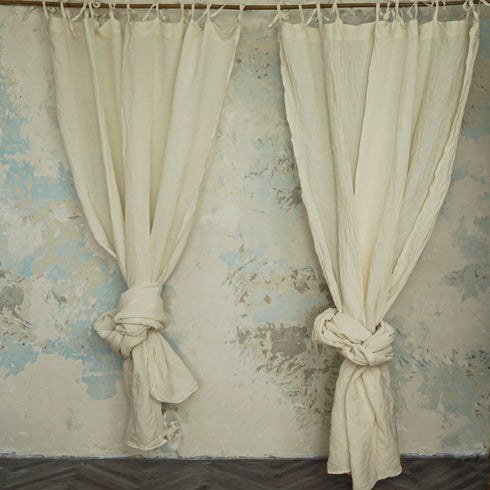 Perdea semitransparenta din tesatura amestec de cânepă și bumbac