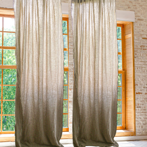 Draperii rustice din țesatură de cânepa