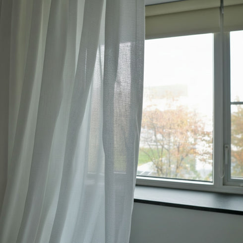 Draperii semi-transparente din bumbac. Un văl de lumină și intimitate