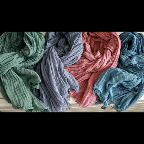 Esarfa din bumbac fiert. Esarfa boho. Esarfa trendy. Esarfa unisex.