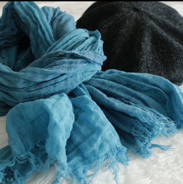 Esarfa din bumbac fiert. Esarfa boho. Esarfa trendy. Esarfa unisex.