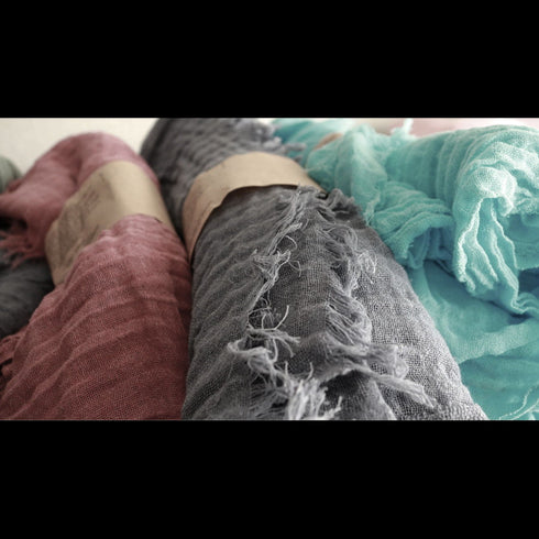 Esarfa din bumbac fiert. Esarfa boho. Esarfa trendy. Esarfa unisex.