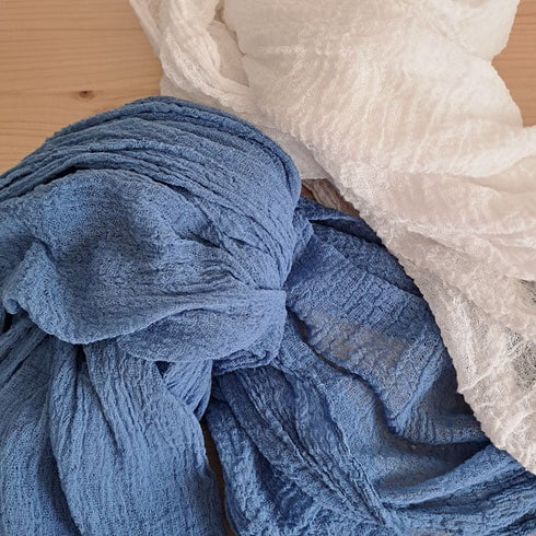 Eșarfă unisex din bumbac fiert. Eșarfă subțire. Eșarfă moale. Eșarfă creponată