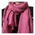 Sal unisex din in topit burgundy purtat peste o camasa din bumbac crem Foxenia