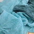 Esarfa din in 100% natural textura sifonata in topit subtire culoare blue-lagune Foxenia