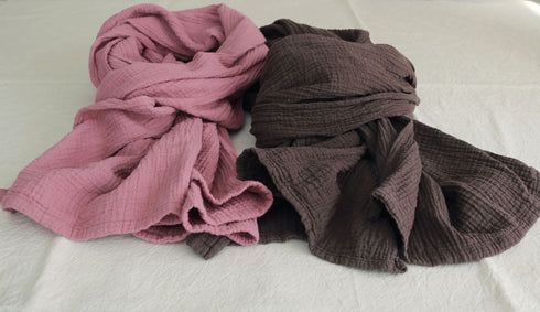 Eșarfă din muselină spumoasă din bumbac