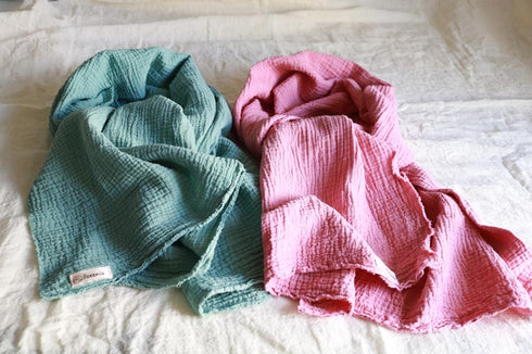 Eșarfă din muselină spumoasă din bumbac