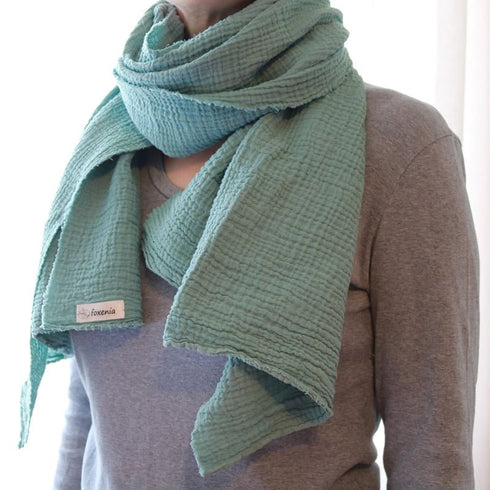 Eșarfă din muselină spumoasă din bumbac