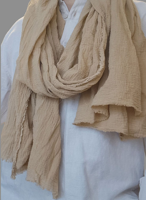 Eșarfă din pânză topită. Eșarfa de dama. Eșarfă pentru barbați. Șal dama din bumbac.