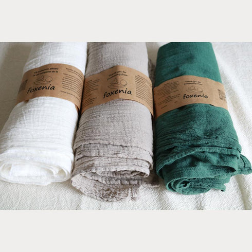 Esarfa din panza topita. Esarfa unisex din bumbac. Șal/Fular - pastel