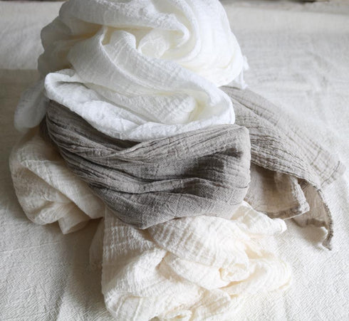 Eșarfă din pânză topită. Eșarfa de dama. Eșarfă pentru barbați. Șal dama din bumbac.