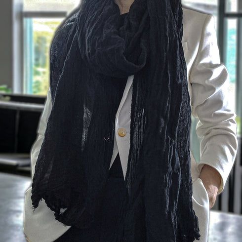 Esarfa unisex din tesatura de in. Esarfe unisex