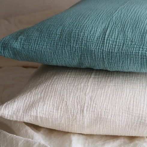 Față de perna din muselină BLEU