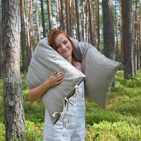 Fata de perna din pânză de IN 100% pentru perne CREM