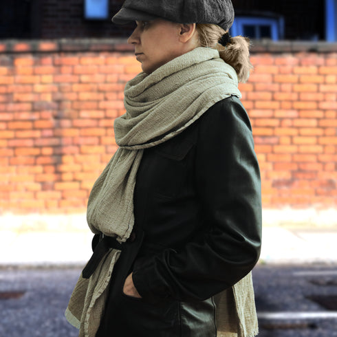 Șal din canepa moale. Fular moale din canepa.