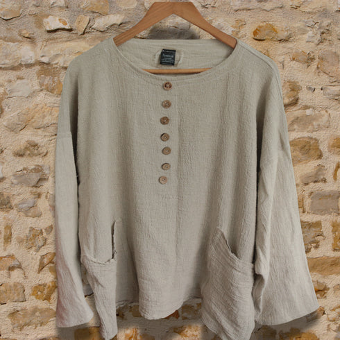 Pulover dama, din tesatura de canepa moale, sustenabila