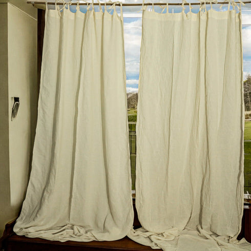 Perdea semitransparenta din tesatura amestec de cânepă și bumbac