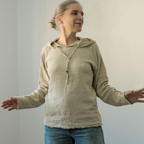 Hanorac unisex din canepa amestec cu bumbac