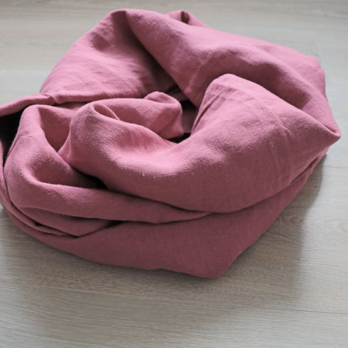 Esarfa din in creponat disponibila in culori organice Burgundia - Foxenia