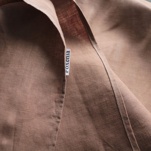 Esarfa din in creponat disponibila in culori organice / Scortisoara - Foxenia