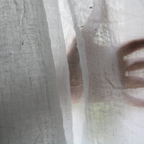 Perdea din in topit transparent si in varianta extra-large