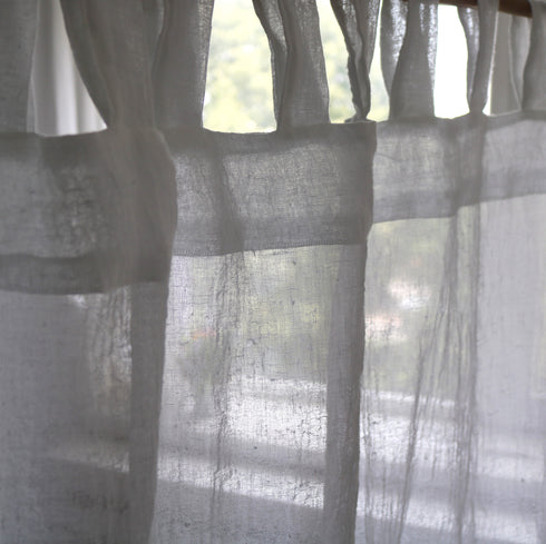 Perdea din in topit transparent si in varianta extra-large