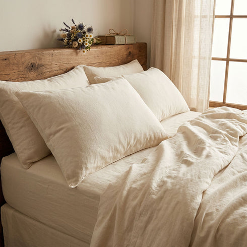 Lenjerie de Pat din Bumbac Prespălat – Colecția "Pure Comfort"