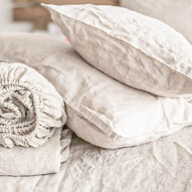 Lenjerie de pat din pânză de casă de bumbac NATUR