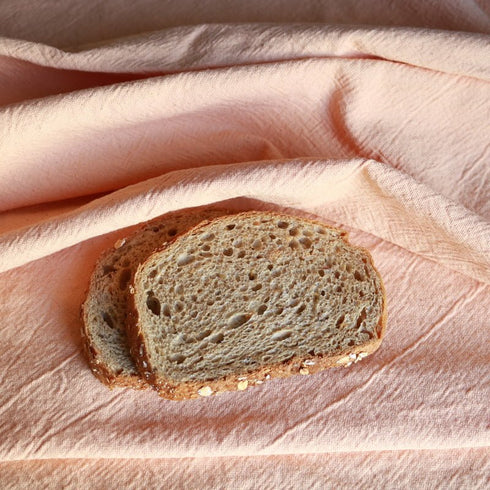 Pânză de casa, din bumbac prespălat, mai groasă - în culori pastelate