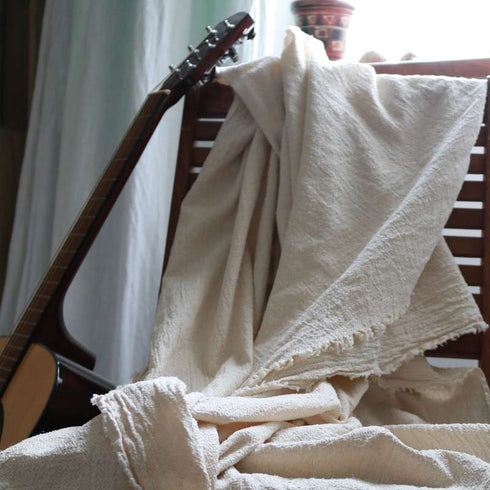 Patura din tesatura topita din bumbac cu aspect vintage