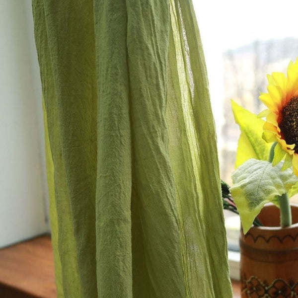 Perdea semi-transparentă din bumbac fiert / Draperie personalizata - in living