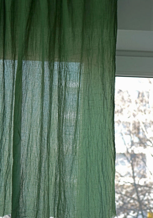 Perdea semi-transparentă din bumbac fiert / Draperie personalizata