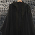 Pelerina medievala tip poncho cu gluga din canepa si in neagra stil Jedi Foxenia - ansamblu