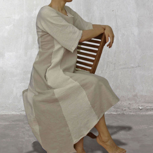 Rochie din tesatura amestec de canepa cu bumbac