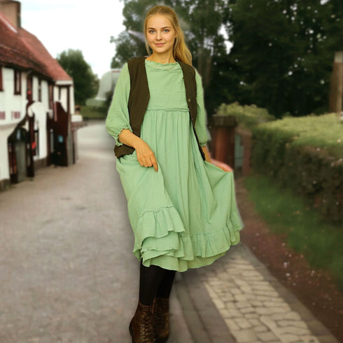 Rochie de vara. Rochie dama din panza topita.