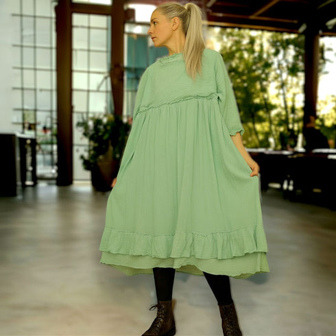 Rochie de vara. Rochie dama din panza topita.