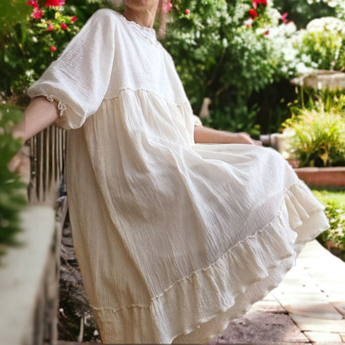 Rochie de vara. Rochie dama din panza topita.