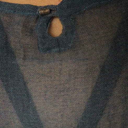 Caftan vaporos din bumbac topit pentru plaja