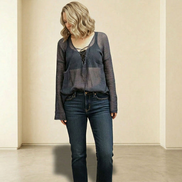 Bluza lejera de vara din panza topita de bumbac